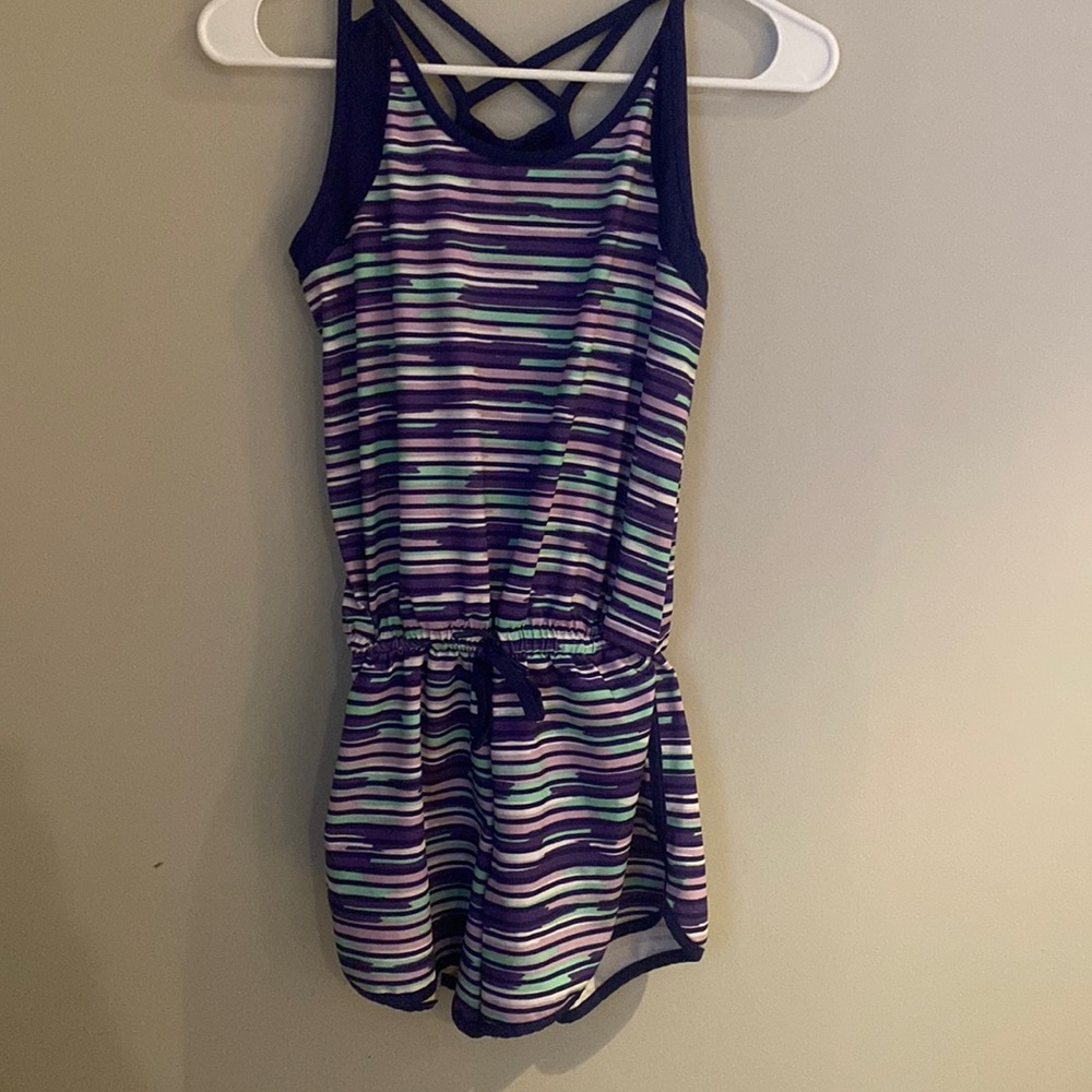 Athletic Works Purple/multi striped Kids Romper